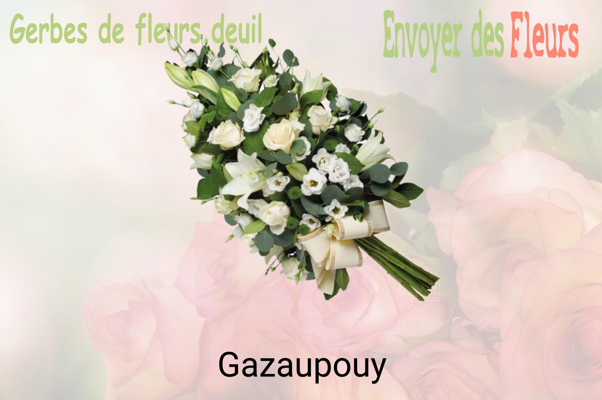 Gerbe de fleurs de deuil livrée à Gazaupouy